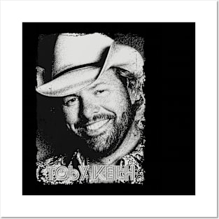 Toby Keith// black white design T-Shirt Posters and Art